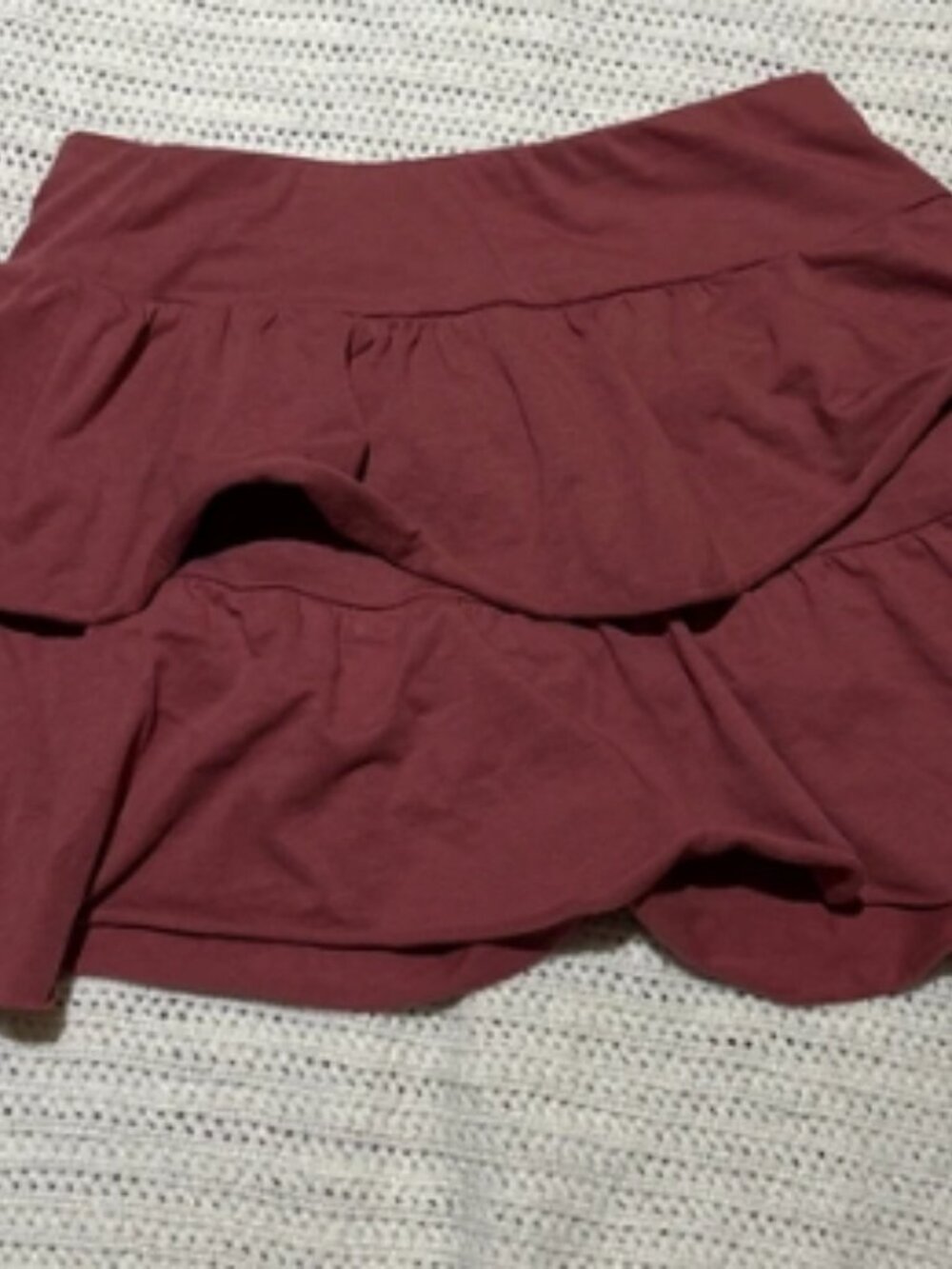 Wine red cake skirt short skirt